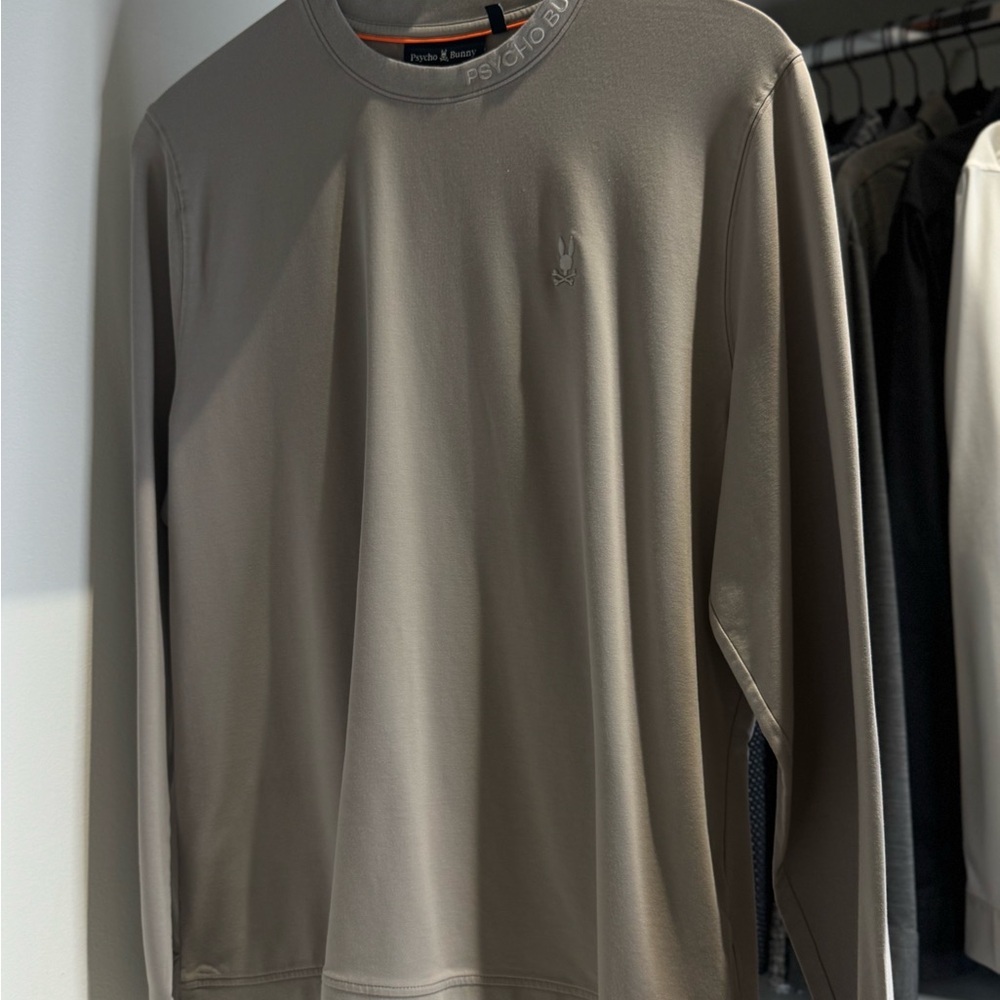 Psycho Bunny Taupe Long Sleeve Tee